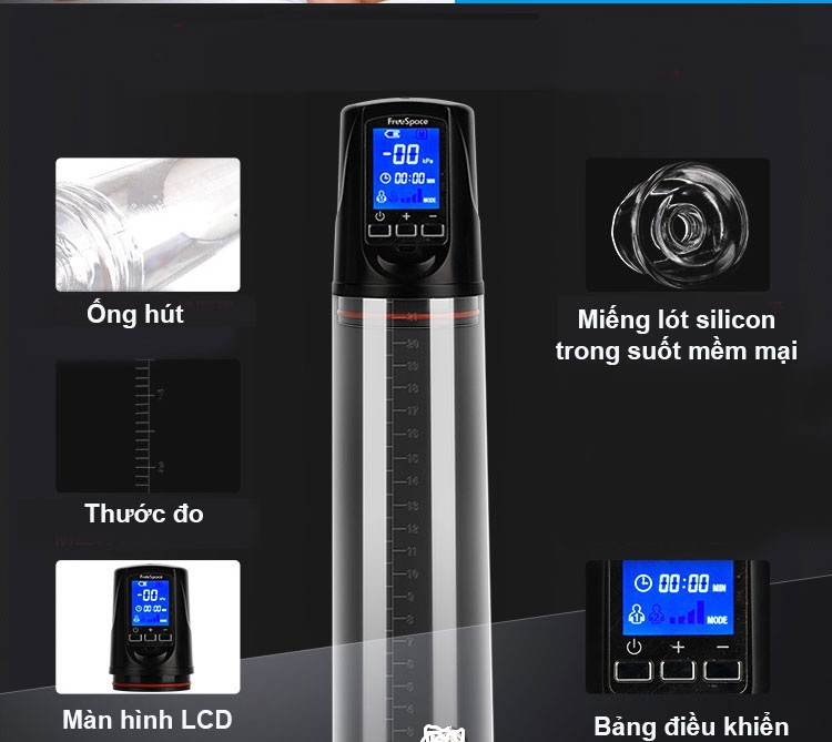 Máy tập dương vật màn hình LCD